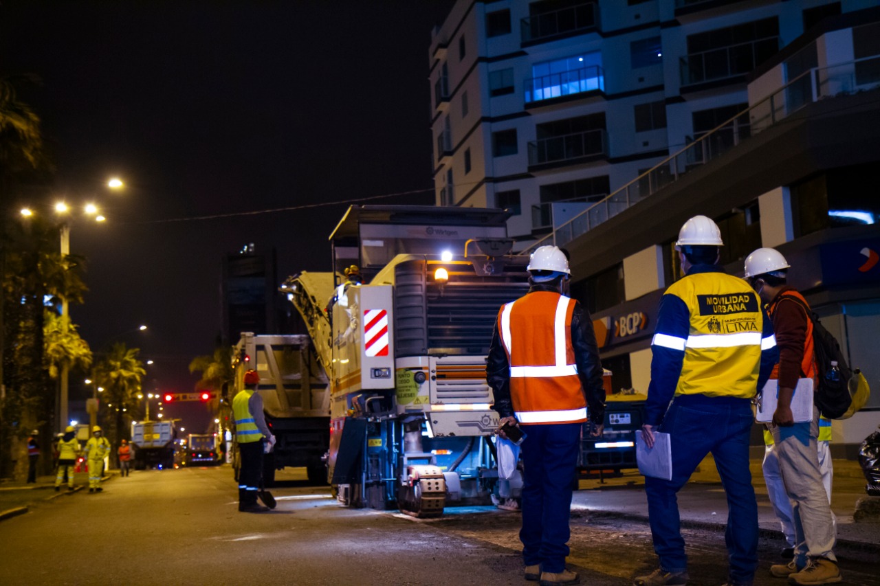Municipalidad de Lima inicia mantenimiento de nueve vías metropolitanas