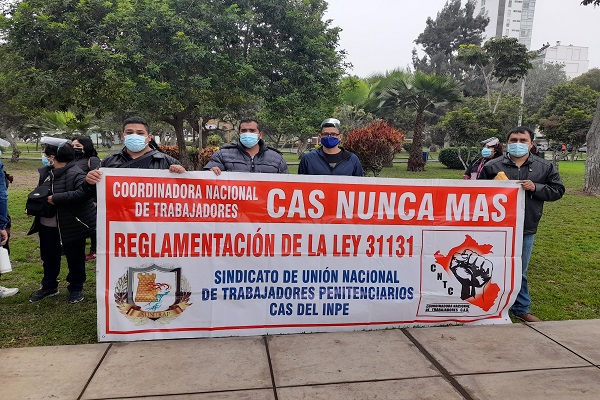 Trabajadores CAS del INPE van a la huelga