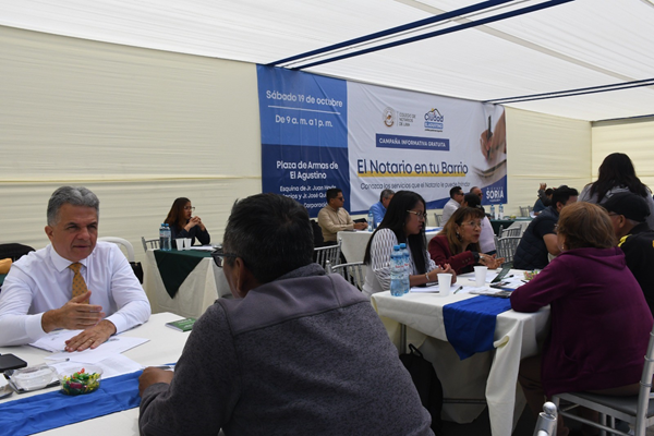 El Notario en tu Barrio en El Agustino  absolvió las consultas de 255 vecinos 