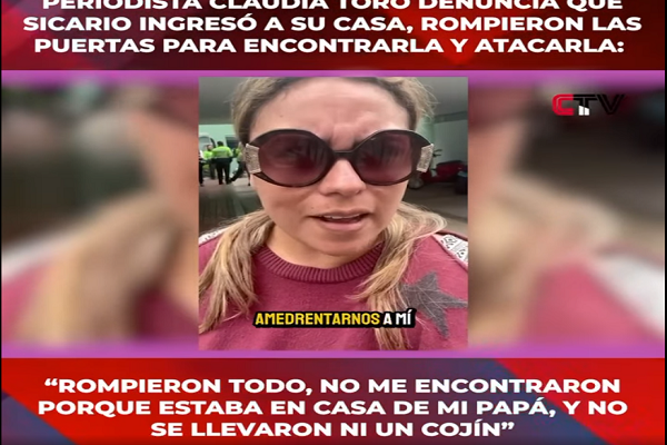 Intentan amedrentar a periodista Claudia Toro