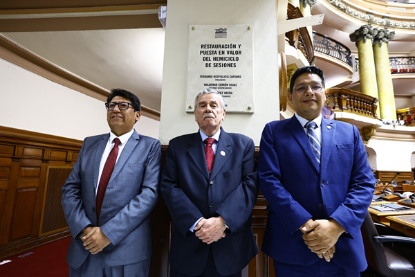 Culminan trabajos de restauración del hemiciclo del Congreso de la República