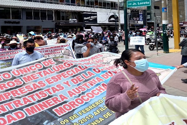 Mineros de Morococha vendrán a Lima en marcha de sacrificio