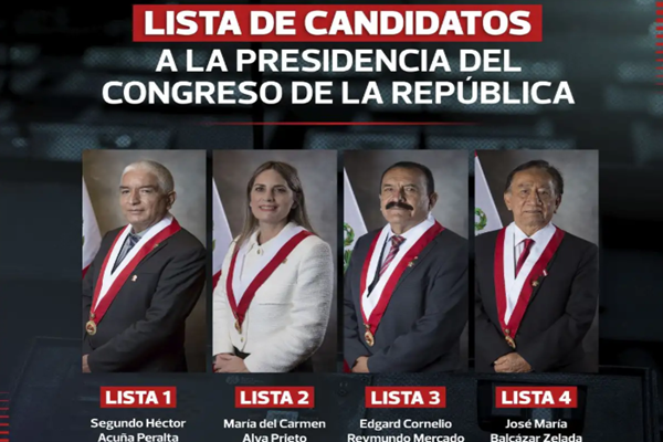 Estos son los candidatos a liderar el Congreso y que podrían asumir Presidencia del país