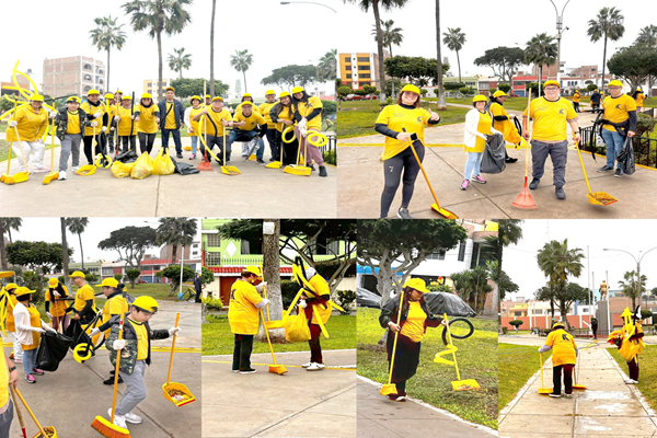 Grupo de vecinos realizan limpiatón en parques de La Perla