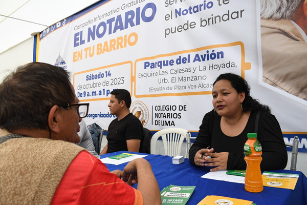 El próximo El Notario en tu Barrio se efectuará en Independencia