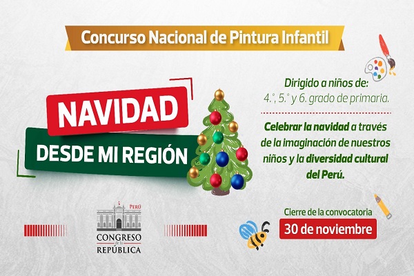 Escolares de todo el Perú podrán participar en Concurso Nacional de Pintura “Navidad desde mi región”