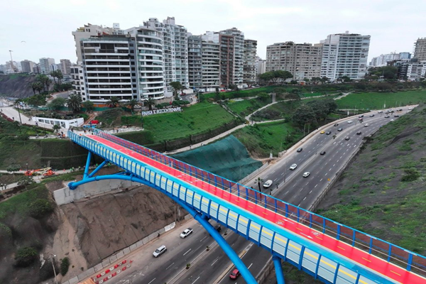 El puente del Corredor Turístico Miraflores - Barranco estará abierto al público a partir del 21 de agosto 